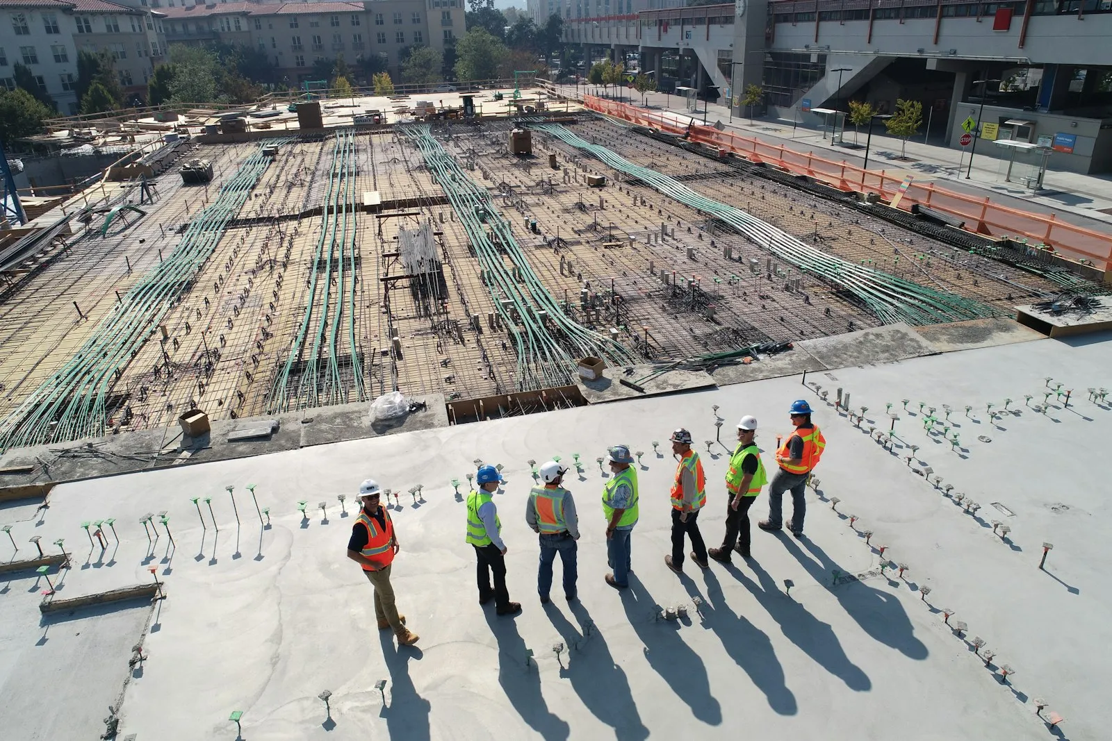 Construction engineering project on site